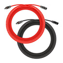 Cable de extensión para panel solar Rich Solar de calibre 10 con conectores macho y hembra | 22,8 m (juego), rojo y negro