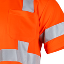 Camisa de seguridad reflectante de alta visibilidad clase 3 con bolsillo