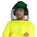 Kit de casco de seguridad estilo gorra con protector facial de malla de hierro y orejeras