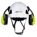 Sistema de casco de seguridad con orejeras extraíbles