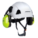 Sistema de casco de seguridad con orejeras extraíbles