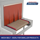 Túnel de termocontracción con cinta transportadora de malla y ventiladores de enfriamiento - 15" x 21"