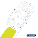 Single Leg Internal Shock-Absorbing Lanyard with Snap Hooks