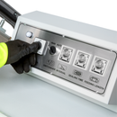 Sistema de envoltura retráctil semiautomático con selladora neumática de barra en L