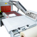 Sistema de envoltura retráctil semiautomático con selladora neumática de barra en L