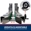 Stainless Steel Bottomless Conveyor with Side Belts