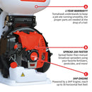 4 Gal Motorized Fertilizer Spreader Broadcast Lawn Seed Ice Melt Salt