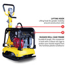 Placa compactadora hidráulica reversible Honda de 6.5 HP para compactación de tierra, agregados y materiales cohesivos