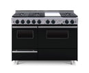 Chicago Brick Oven - 48” LP Gas True Dual-Fuel Self-Cleaning Convection Range - Sealed Burners