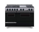 Chicago Brick Oven - 48” LP Gas True Dual-Fuel Self-Cleaning Convection Range - Sealed Burners