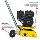 Aplanadora de escarificación de hormigón a gasolina de 8” con motor Honda de 5.5 HP y tambor