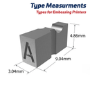 4.9mm Embossing Types  - X