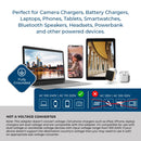 Adaptador de viaje para Europa y Alemania - 3 en 1 - 2 USB - Tipo C - Diseño compacto (U2U-9C)