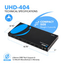 Ultra HD 4x4 HDMI Matrix Switch 4K @60Hz with IR Remote (UHD-404)