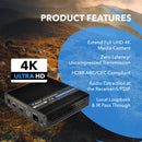 Extensor HDMI 4K Balun sobre cable de fibra óptica, HDR10, ARC y RS-232 hasta 40 km: de uno a muchos (transmisor y receptores se venden por separado) 