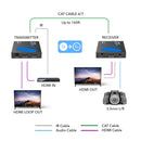 Balun extensor HDMI 4K de OREI de hasta 50 metros - UltraHD 4K a 60 Hz 4:4:4 sobre un solo cable CAT6/7 (UHD-IPC165-K)