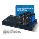 Extensor HDMI 4K Ultra HD 1x2 con divisor sobre CAT6/7 hasta 35 m - EDID (UHD12-EX115-K)