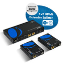 Extensor HDMI 4K Ultra HD 1x2 con divisor sobre CAT6/7 hasta 35 m - EDID (UHD12-EX115-K)