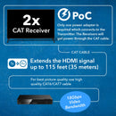 Extensor HDMI 4K Ultra HD 1x2 con divisor sobre CAT6/7 hasta 35 m - EDID (UHD12-EX115-K)