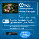 Extensor HDMI 4K 1x2 a través de CAT 6 hasta 400 pies con PoC, control IR unidireccional, gestión EDID (UHD12-EXB400-K)