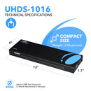 Divisor HDMI 1x16: 1 entrada, 16 salidas, UltraHD 4K, EDID (UHDS-1016) 