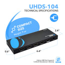 Divisor HDMI 1×4 de 18 Gbps (UHDS-104)