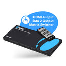Matriz de conmutación HDMI 4x2 con extracción de audio (UHDS-402A) 