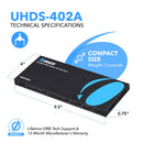 Matriz de conmutación HDMI 4x2 con extracción de audio (UHDS-402A) 