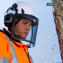 Safety Work at Height Helmet System with Iron Mesh Face Shield and Earmuffs