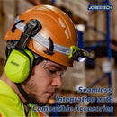 Casco de trabajo en altura ventilado y linterna frontal resistente al agua en paquete
