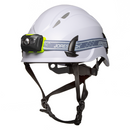 Casco de trabajo en altura ventilado y linterna frontal resistente al agua en paquete