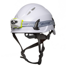 Casco de trabajo en altura ventilado y linterna frontal resistente al agua en paquete