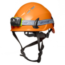 Casco de trabajo en altura ventilado y linterna frontal resistente al agua en paquete