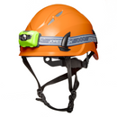 Casco de trabajo en altura ventilado y linterna frontal resistente al agua en paquete