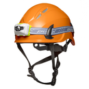 Casco de trabajo en altura ventilado y linterna frontal resistente al agua en paquete