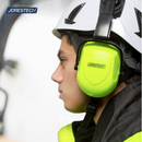 Ventilated Work at Height Hard Hat with Mounted Earmuffs