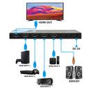 4K HDMI 2.0 4x1 HDMI Switch With Audio Extractor ARC (UHDS-401A-O)