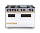 Chicago Brick Oven - 48” LP Gas True Dual-Fuel Self-Cleaning Convection Range - Open Burners