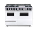 Chicago Brick Oven - 48” LP Gas True Dual-Fuel Self-Cleaning Convection Range - Open Burners