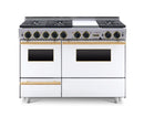 Chicago Brick Oven - 48” True Dual-Fuel Self-Cleaning Convection Range with Sealed Burners