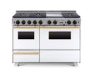 Chicago Brick Oven - 48” True Dual-Fuel Self-Cleaning Convection Range with Sealed Burners