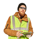 Wraparound Safety Glasses with Flexible Rubber Temple Tips