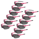 Wraparound Safety Glasses with Flexible Rubber Temple Tips