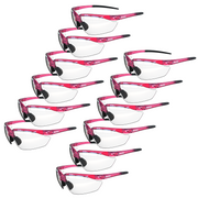 Gafas de seguridad envolventes con puntas de patillas de goma flexible - Colección PinkFit