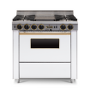 Chicago Brick Oven - 36” LP Gas Dual-Fuel Self-Cleaning Convection Range - Open Burners