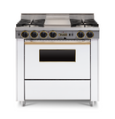 Chicago Brick Oven - 36” LP Gas Dual-Fuel Self-Cleaning Convection Range - Open Burners