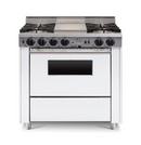 Chicago Brick Oven - 36” LP Gas Dual-Fuel Self-Cleaning Convection Range - Open Burners