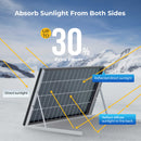 Panel solar monocristalino rígido bifacial 12BB de 300 vatios de BougeRV
