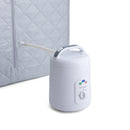 Durasage Health - Durasage Lightweight Portable Personal Steam Sauna Spa for Relaxation at Home, 60 Minute Timer, 800 Watt Steam Generator, Chair Included - Silver