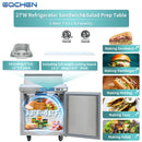 Mesa refrigeradora para preparación de sándwiches EQCHEN de 27 pulgadas